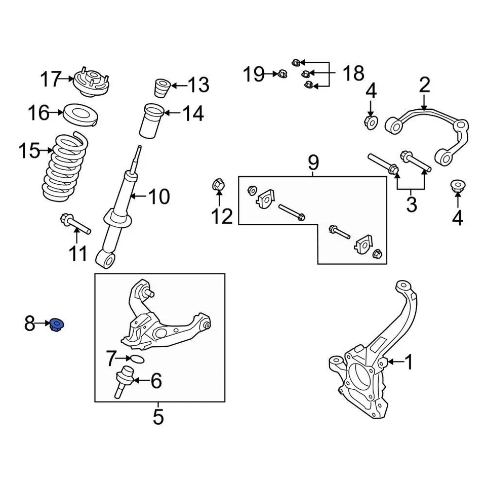 For Ford F-150 09-14 Ford Rear Upper Alignment Camber Adjusting Eccentric Foto 2 de 3