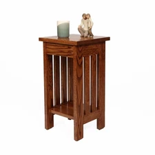 Mission Style Oak Stand, Plant, Nightstand, End Table, Oak, Handmade
