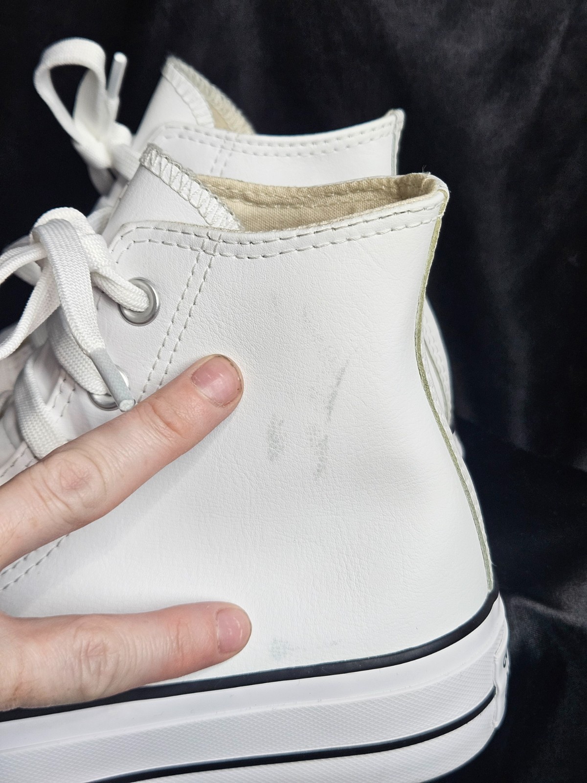 Converse Chuck Taylor All Star Lift Leather High Top Sneakers White Womens 6 thumbnail 6