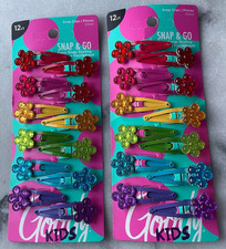 2 Goody Kids Snap Go Easy Snap Styling 22042 Flower Snap Clips 12 Clips Ea