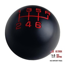 Blackred Inlay Sphere 6 Speed Classic Manual Shift Knob Shifter Stick 200