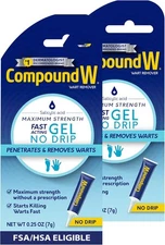 Compound W Maximum Strength Fast Acting Gel Wart 0.5 Ounce (Pack of 1) 