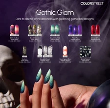 🎃 COLOR STREET HALLOWEEN 100% nail polish strip Glitter Glow in Dark GOTH 👻
