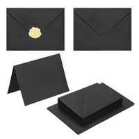 50Er-Pack Schwarze 4X6 UmschläGe, A6 UmschläGe Mit Karten Und Aufklebern
