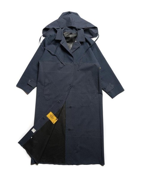 Women Hamilton Trench Coat Navy Rubber 40 / L / 48