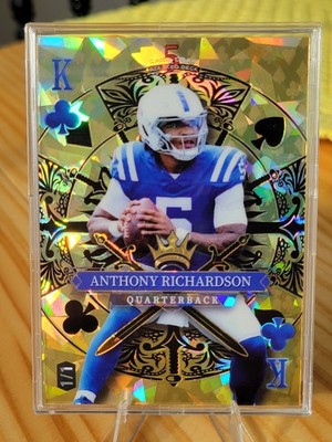  Anthony Richardson 1/1 Gold Cracked Ice King Of Clubs 2024 5 Card Draw  