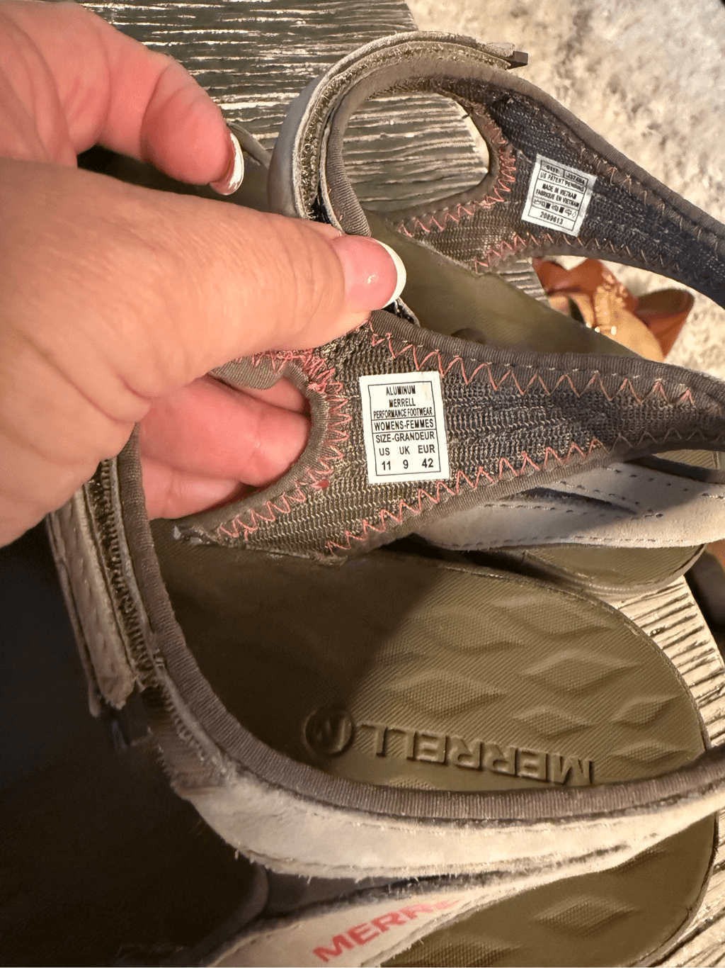 Scarpe Merrell Siren Wrap Q2 alluminio grigio Mary Jane cinturino alla caviglia taglia 10 usate in ottime condizioni