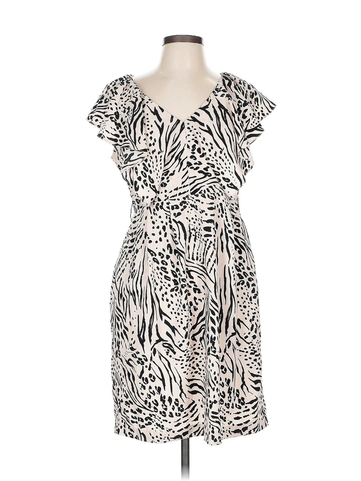 Vestido de cóctel marfil para mujer H&M 10