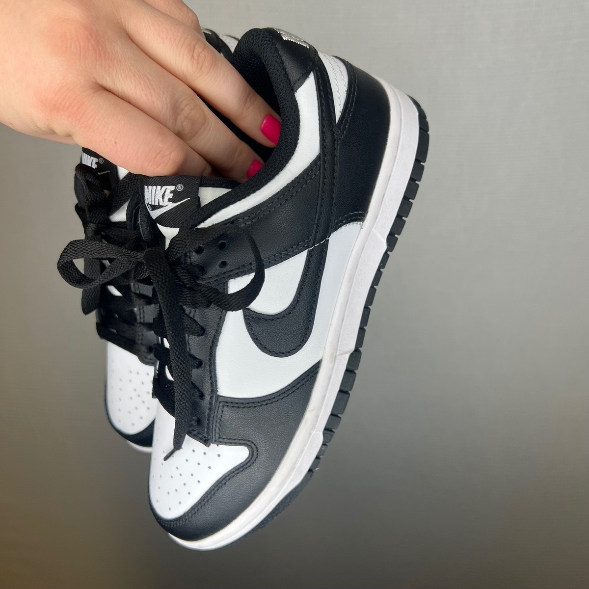 Nike Dunk Low Panda White Black Womens Sneakers DD1503-101 Size 6