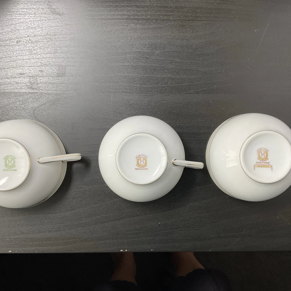 Tazas de té Noritake vintage patrón Ansonia hechas en Japón Foto 2 de 2