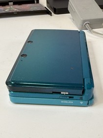 Nintendo 3DS Aqua Blue Handheld Console System CTR-001 Tested Working