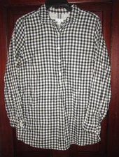J. Jill M Tunic Top Shirt Blouse Checked Plaid Print 100% Cotton Popover Pockets