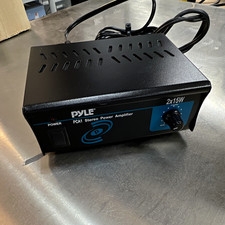 Pyle PCA1 2-Channel 2x15W Class AB Stereo Power Amplifier RCA, Black
