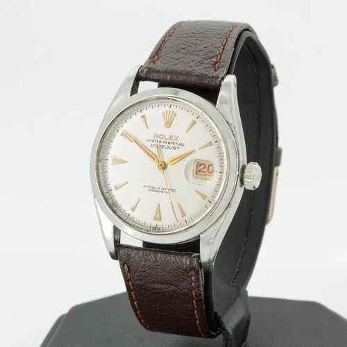 Men's Rolex OP Datejust Brevet Ref.6305 36mm Silver Dial Vintage Watch W246602-2