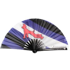 Pup Leather Pride Flag Premium Bamboo Folding Clack Hand Fan Rave Festival Pride