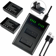 2X LP-E12 Battery + Charger for Canon EOS M2 M50 M100 M10 SL1 M EOS M50 Mark II