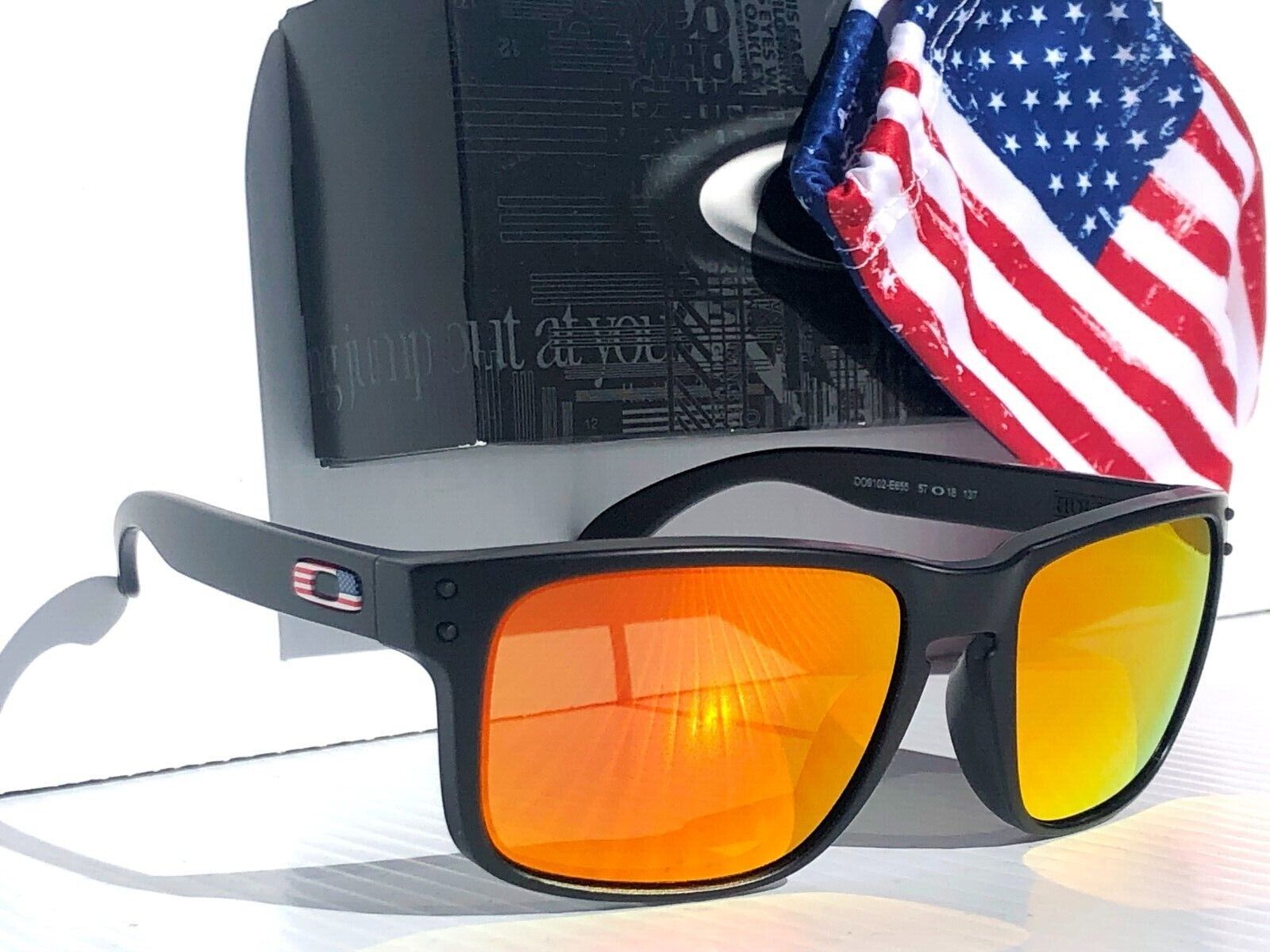 NEW* Oakley Holbrook USA Flag POLARIZED Galaxy Blue Iridium