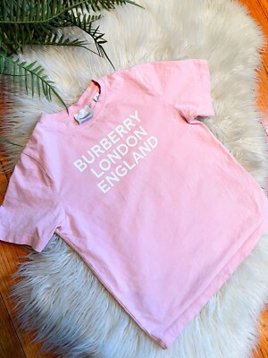 Girls Pink Burberry Logo Shirt Yrs Authentic