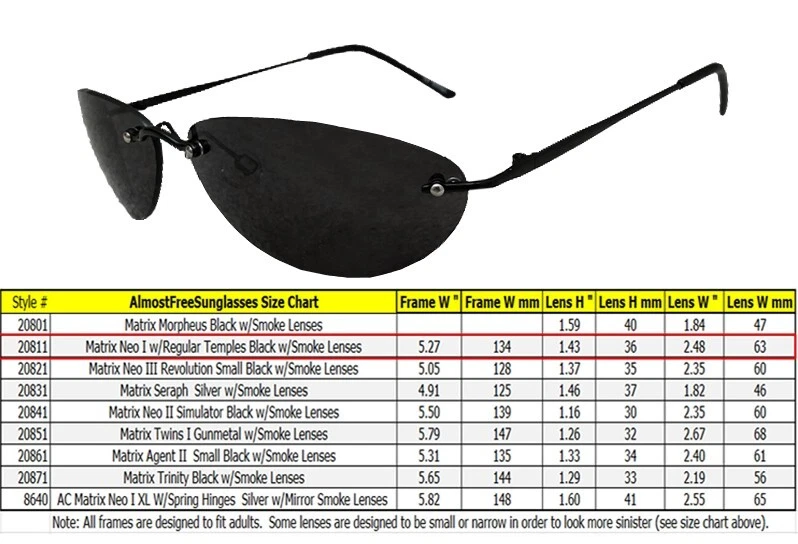 Matrix neo cheap sunglasses brand