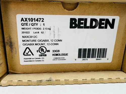 Belden AX101472 12 Connector GigaBix Mount (Empty) Black Open Box - Picture 2 of 8