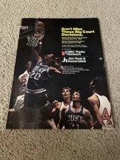 Vintage 1980 NBC RADIO PRINT AD DUKE BLUE DEVILS vs ST. JOHN'S BASKETBALL