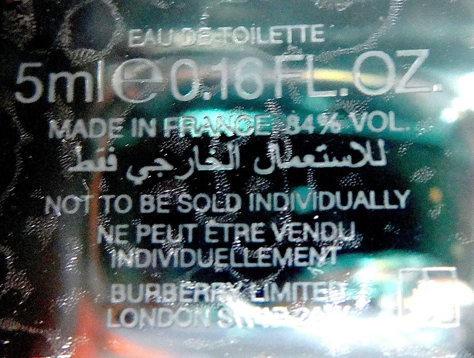 Mr Burberry para hombre EDT mini tamaño de viaje .16 oz 5 ml aroma fresco amaderado picante Foto 4 de 4