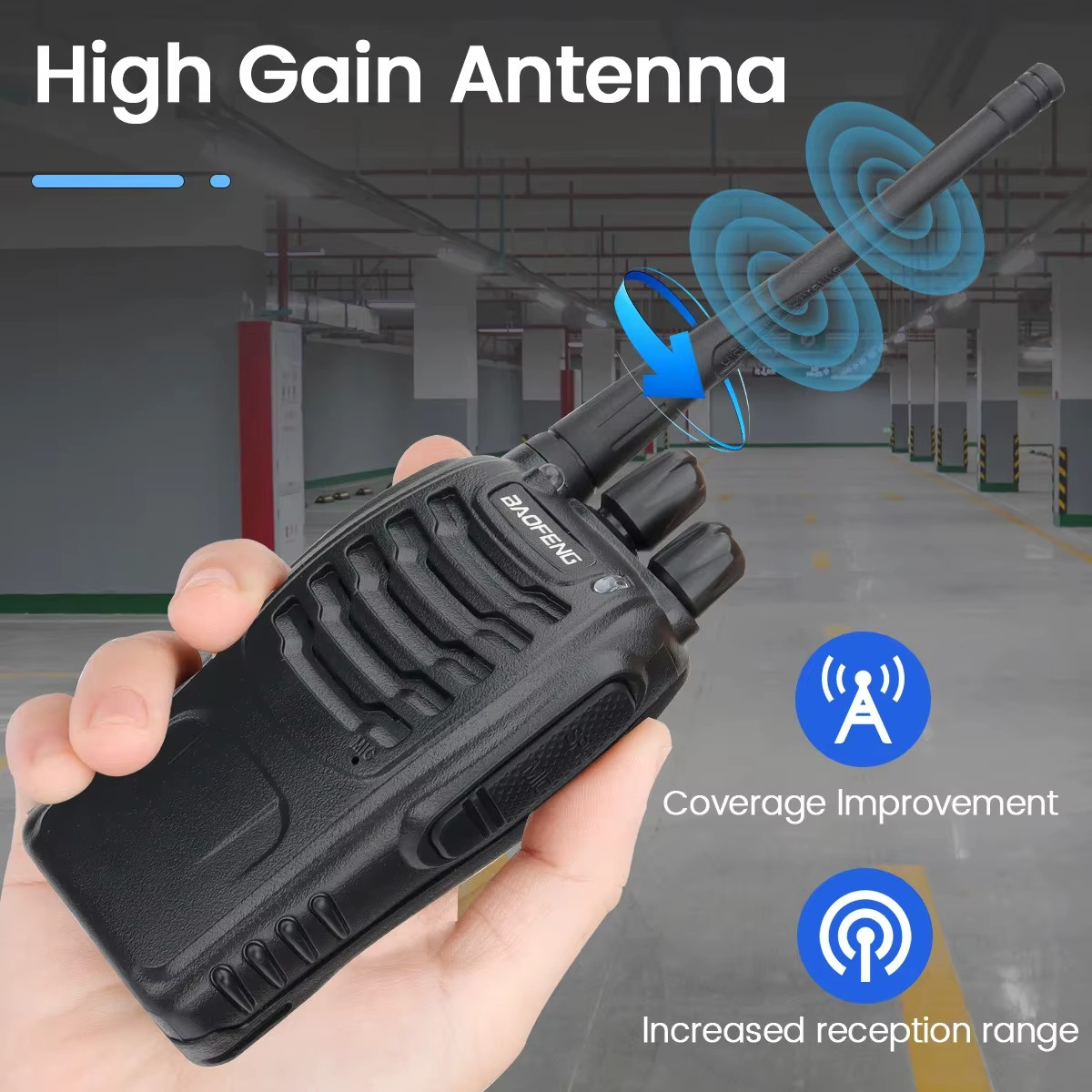 Walkie Talkie – Long-Range Dual Band Two-Way Radio (USB Rechargeable)