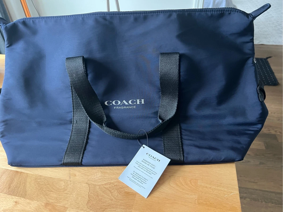 COACH UNISEX EXPANDABLE Weekender Overnighter Duffle Bag Travel Navy Blue  NWT $94.90 - PicClick