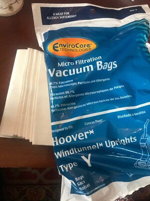 16 Hoover Type Y Vacuum Bags Unused Micro Filtration -- 9 Pk plus 7 from open