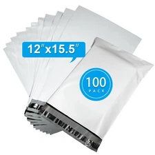 100 Bags 12x15.5" 2.5 Mil Poly Mailers Plastic Envelopes Shipping Bags