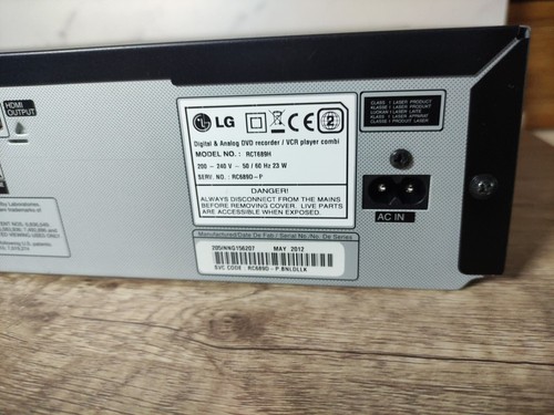 LG RCT689H - DVD Recorder VHS VCR Player Videorecorder Combi HDMI incl. Remote - Foto 14 di 16