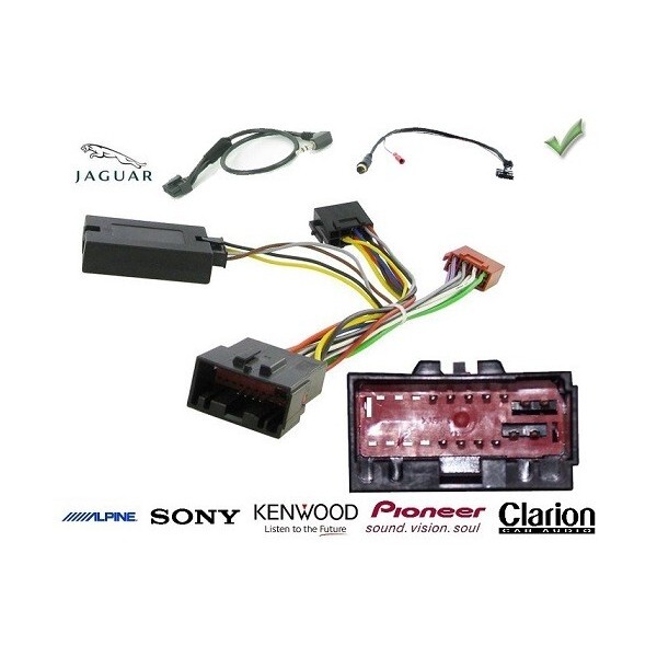 Commande au volant Jaguar S-Type avec interface complète plug and play pour JVC