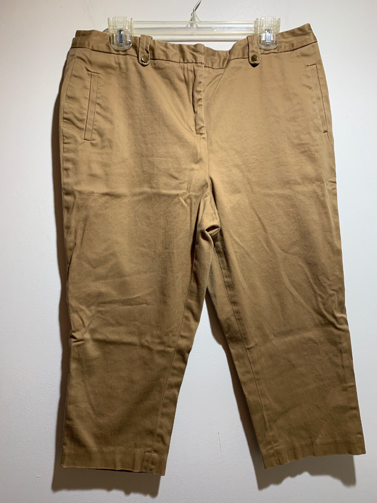 Peter Nygard Dark Tan Khaki Womenu0026#039;s Capris Pants Size 14 | eBay