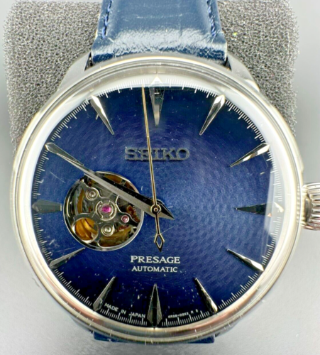 Seiko Presage Blue Men's Automatic Open Heart Watch - SARY155 - 4R38-01N0