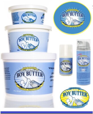 Boy Butter H20 Lube Water-Based Cream Lubricant for Men LONG LASTING Body Glide