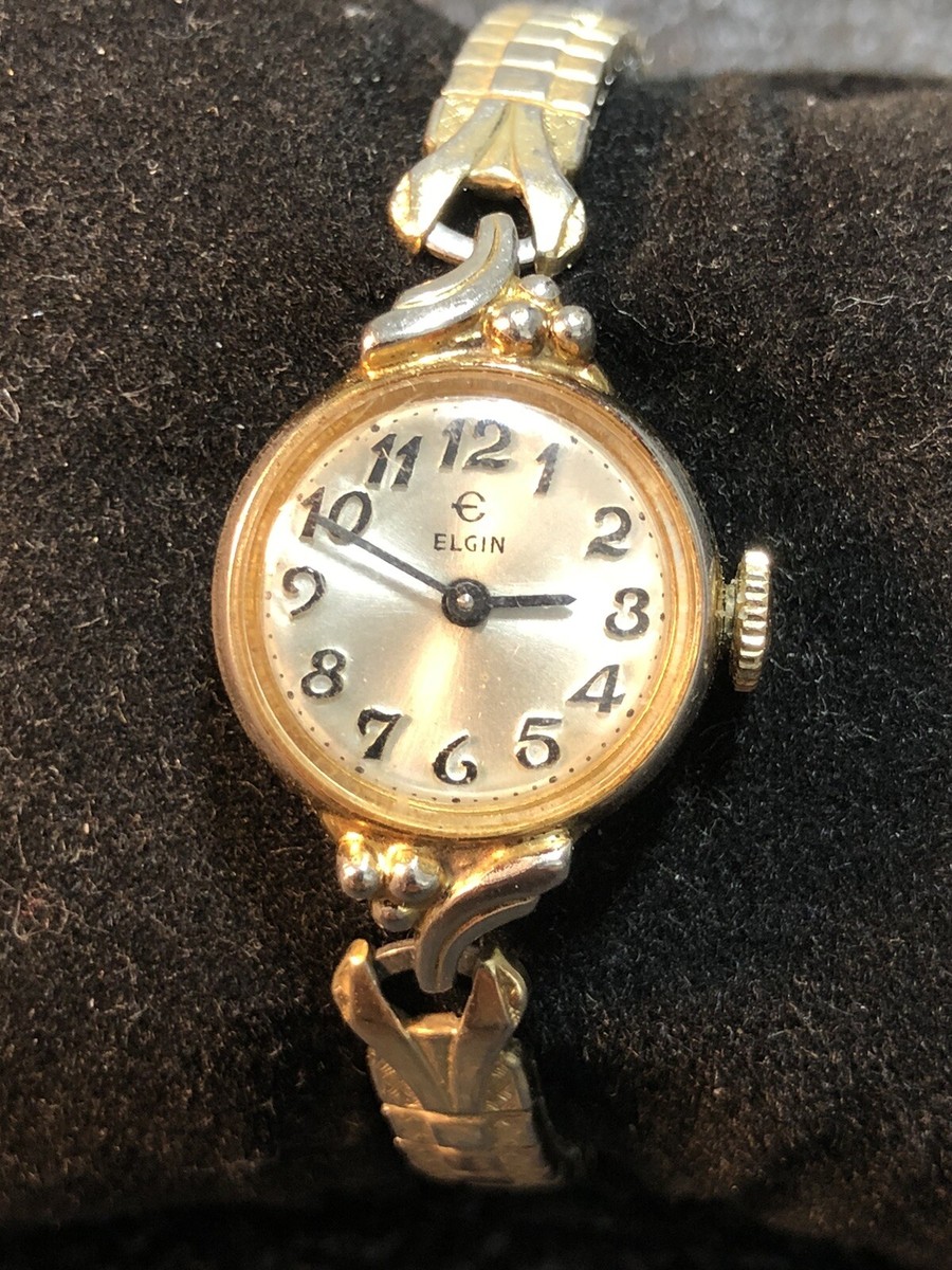 Vintage Elgin Lady’s Cocktail Watch, 10k RGF, Working Antique Ladies Elgin Cocktail 10k Gold Plated Watch - Etsy main image 2