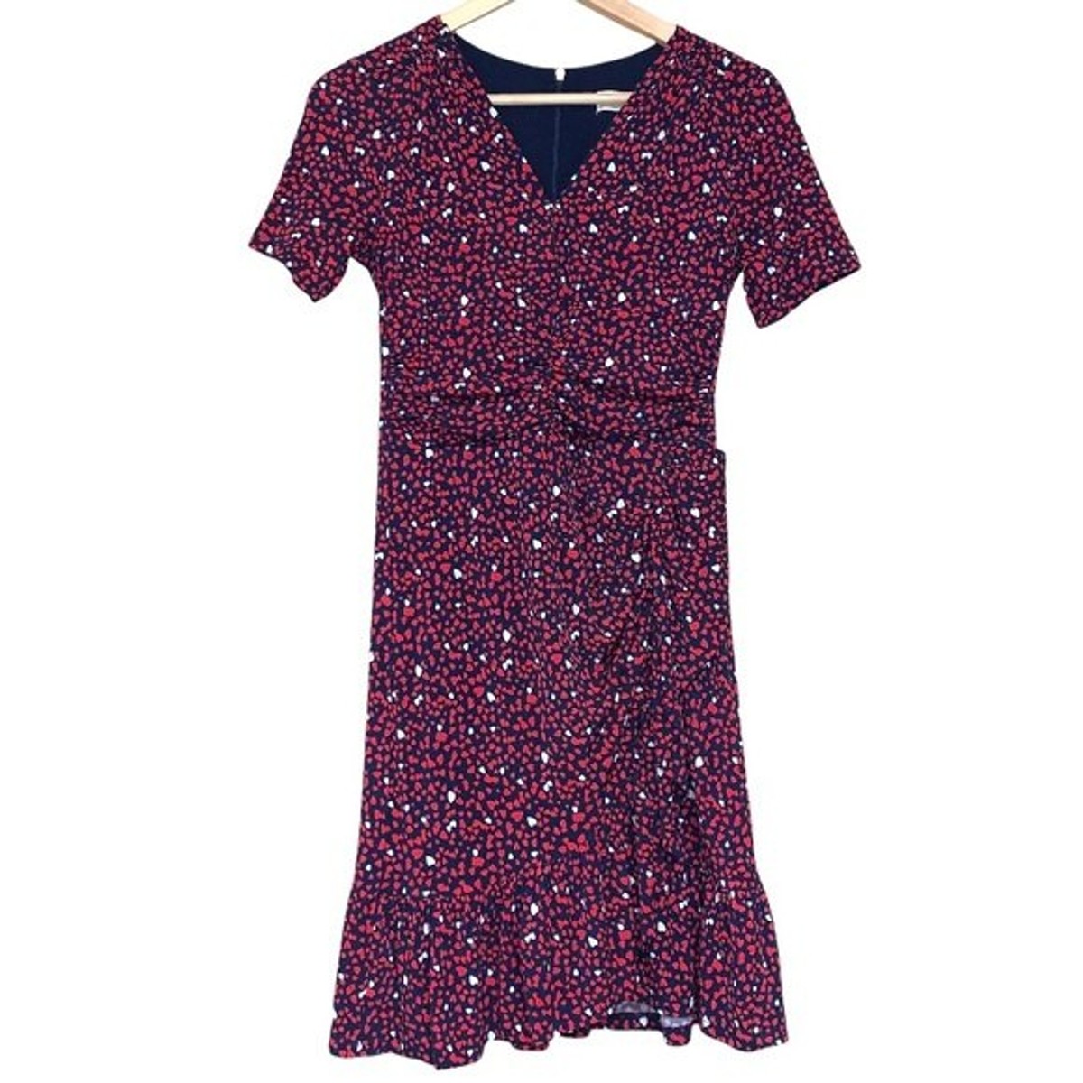 【MICHAEL KORS】rose print ruffle dress Michael Kors Zebra Print Ruffle Chic Summer Style Dress Size