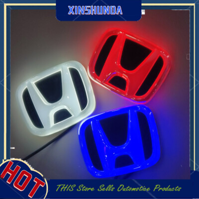 4D car light Badge Emblems luminous tail standard cold cursor rear H LED car
