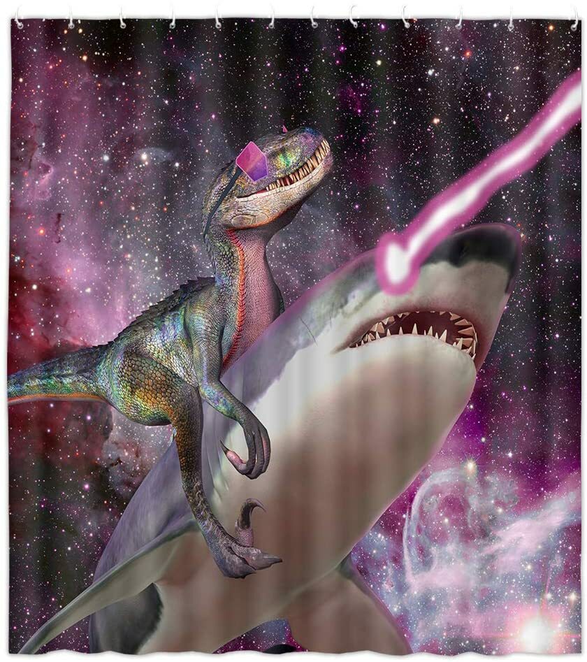 Shark Riding A Dinosaur