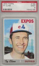 1970 Topps 164 Ty Cline PSA 9 mint Expos