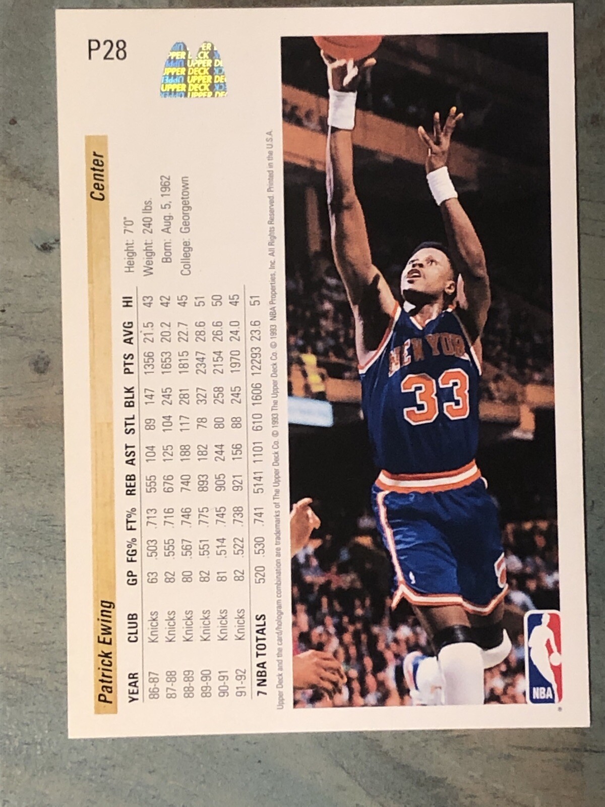Patrick Ewing (Knicks) 1993 Upper Deck #P28 NM-MT | eBay