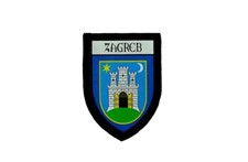 Patch ricamata termo-adesivo fantasia emblema bandiera zagabria croazia