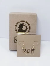 Betty Bang Bang Tiny Oval Hammered Threaders Earring