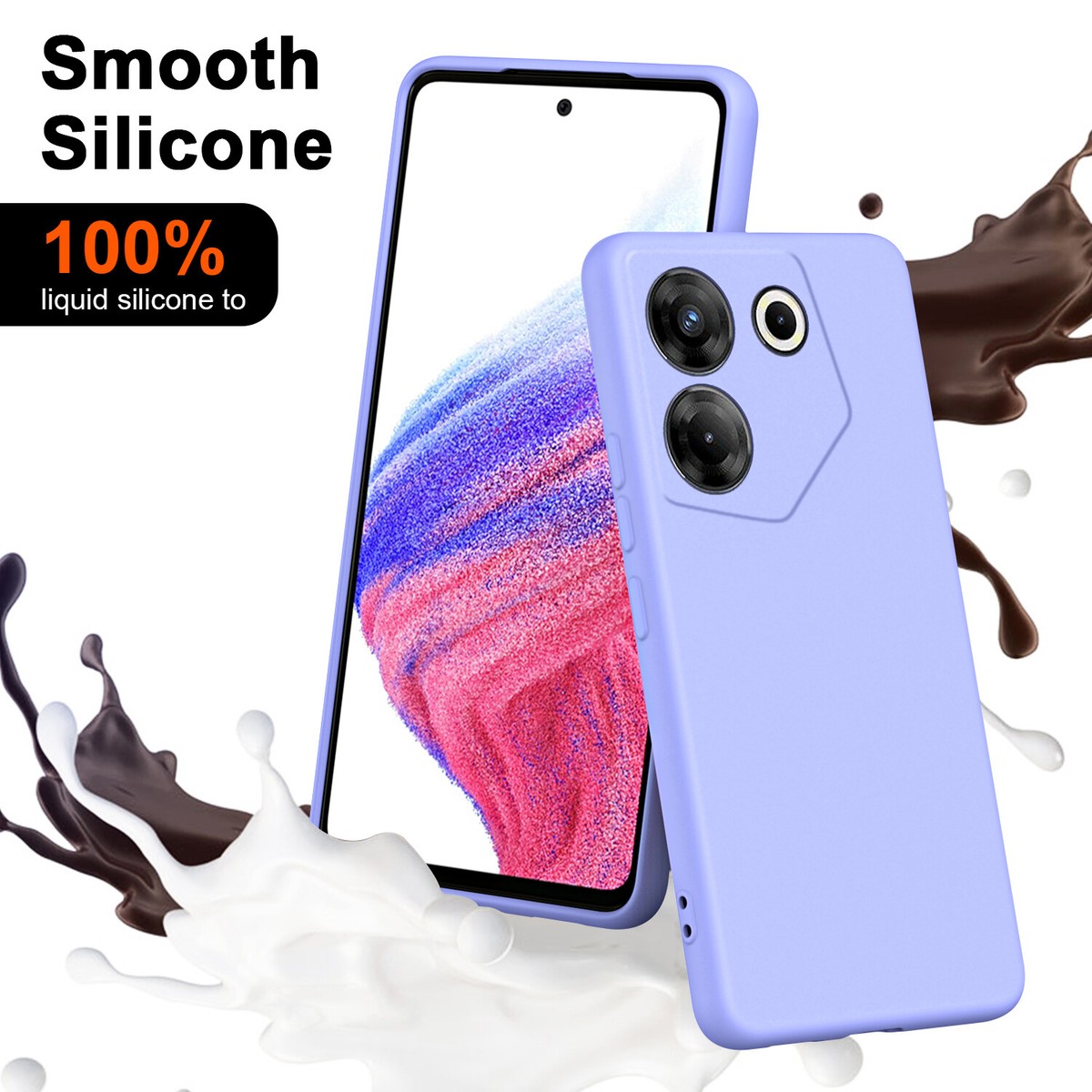 KJYF Cover + 2 Pellicole Vetro Temperato Per Tecno Camon 20 - Custodia Morbida TPU Trasparente, Anti-Urto - 3