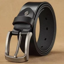 Mens Belt Genuine Cow Leather Dress Casual Heavy Duty Classic belt for men