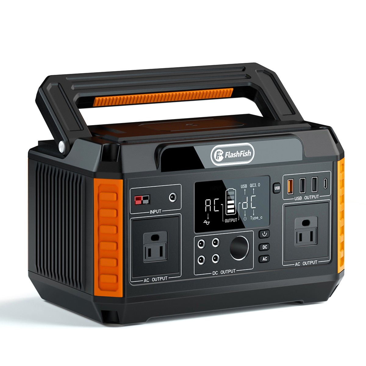 Flashfish 600W Portable Power Station Solar Generator for Outdoor