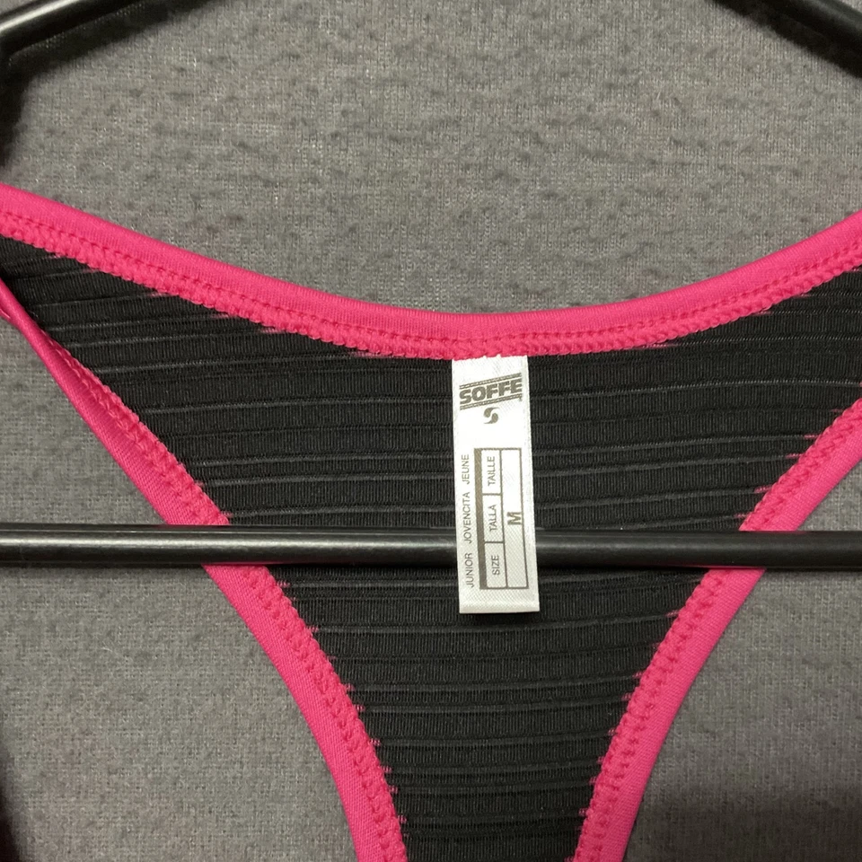 Camiseta sin mangas atlética Soffe Dri Racerback colorblock rosa absorbente de humedad S nueva con etiquetas Foto 2 de 4