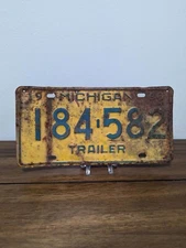 1960 Michigan Trailer License Plate 184582