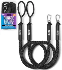 2 PK Dock Bungee Lines for Boats Bungee Dock Line Boat Rope Boating Accessories