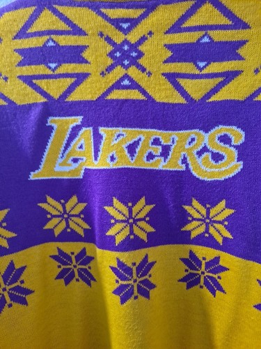 NBA Lakers Los Angeles Women Ugly Christmas Knit Sweater Festive Classic Size XL - Picture 4 of 10